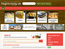 Tablet Screenshot of najrecepty.sk